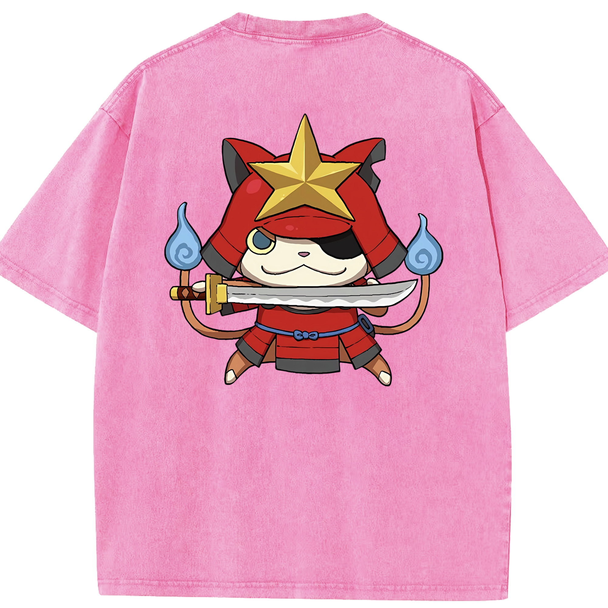 （画像用） 妖怪ウォッチ Yo-kai Watch 綿100% ヴィンテージ風 半袖Tシャツ（背面プリント）